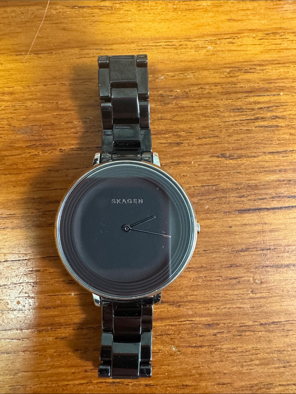 Skagen Black Round Dial Metal Bracelet Watch